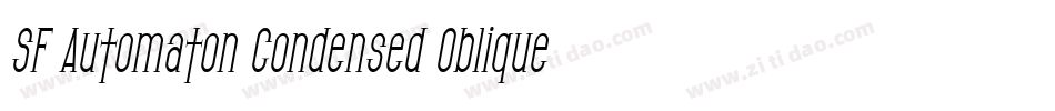 SF Automaton Condensed Oblique字体转换